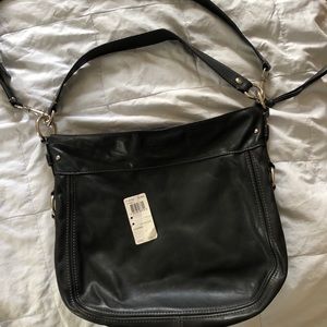 Black Leather Shoulder Bag